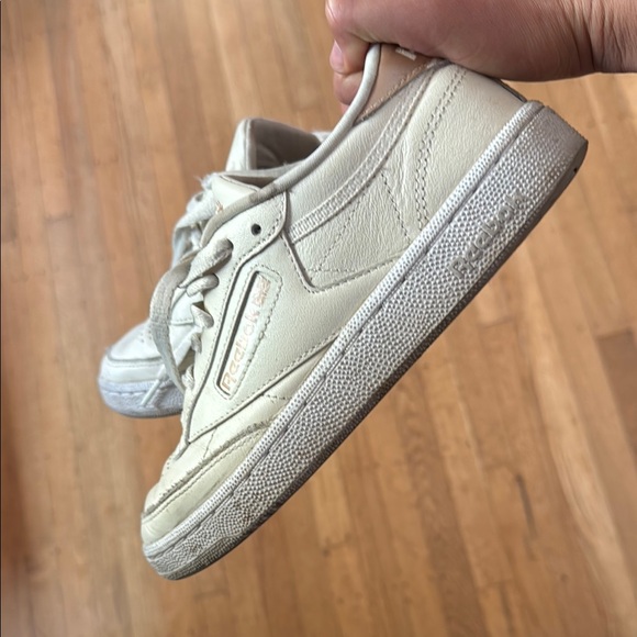 Reebok Off-White Leather Sneakers - Picture 1 of 4